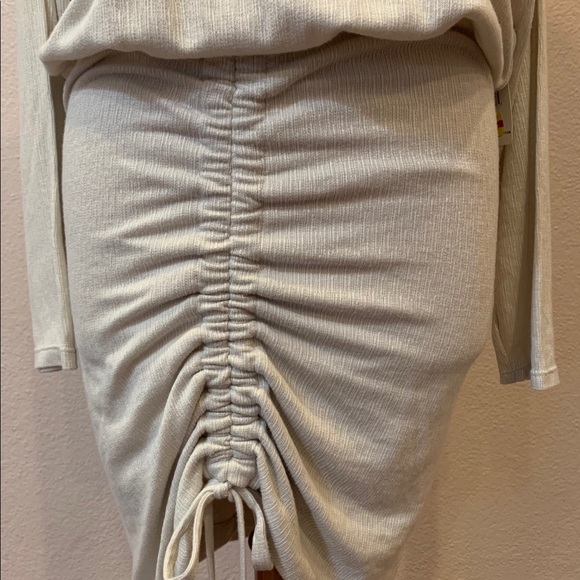 NWT FREE PEOPLE SUNDOWN COWL NECK KNIT DRESS M - Picture 6 of 8